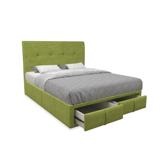 Alice Fabric Drawer Bed with Drawer Front