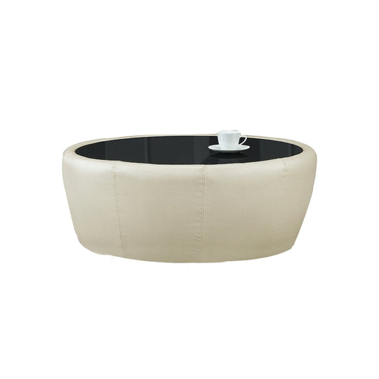 JOEL FAUX LEATHER COFFEE TABLE