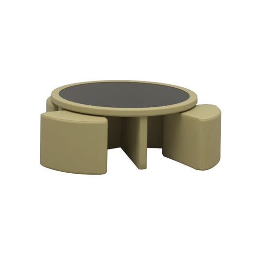 AARON FAUX LEATHER COFFEE TABLE