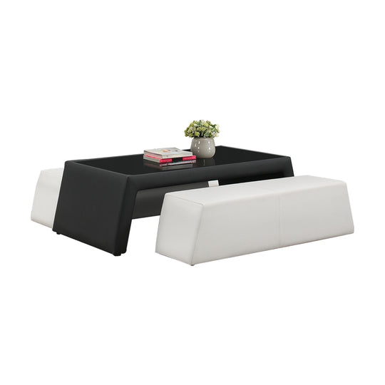 JASON FAUX LEATHER COFFEE TABLE