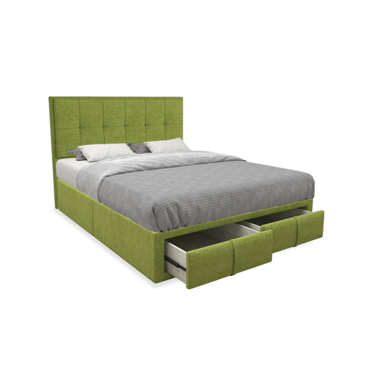 Carson Fabric Drawer Bed with Drawer Front
