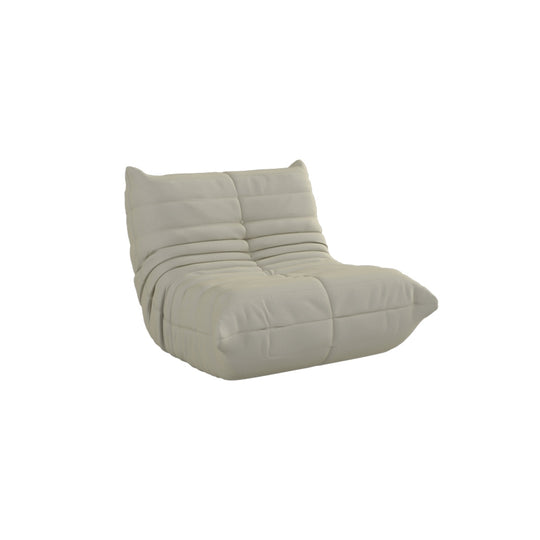 Kiara Lazy Caterpillar Leathaire Couch Ergonomic Design 1 Seater Sofa