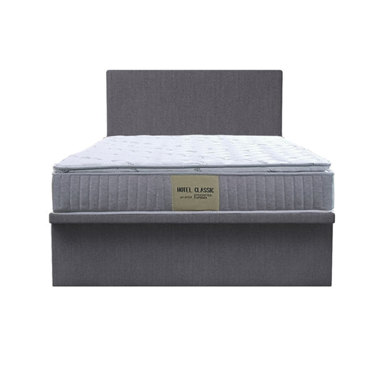 Willow Fabric Storage Bed Set With Hotel Classic Bamboo Latex Mattress 10 Inch