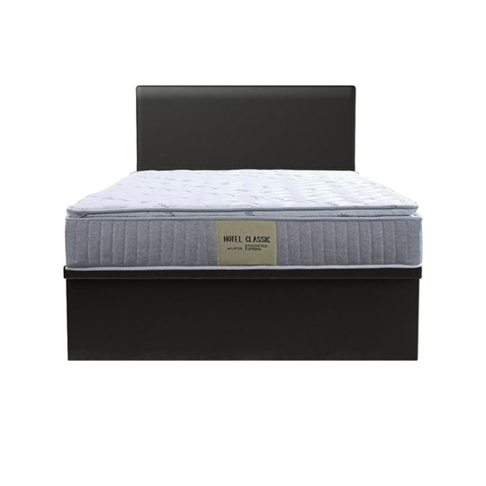Willow Faux Leather Storage Bed Set With Hotel Classic Bamboo Latex Mattress 10 Inch