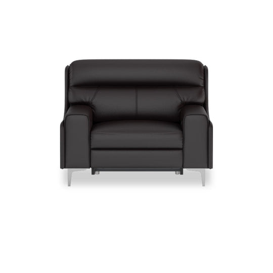 Clara Half Leather Cowhide 1 Seater Sofa