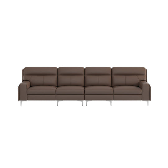 Clara Half Leather Cowhide 4 Seater Sofa