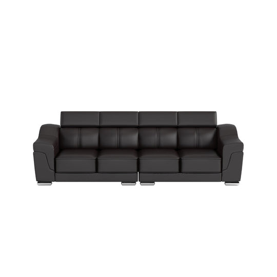 Lyla Half Leather Cowhide 4 Seater Sofa