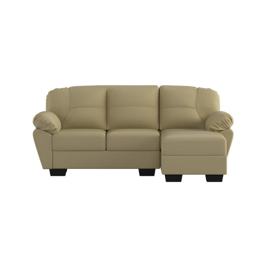 Adam Faux Leather 2 Seater With Chaise Sofa