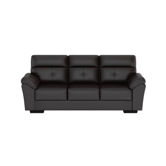 Henry Half Leather Cowhide 3 Seater Sofa