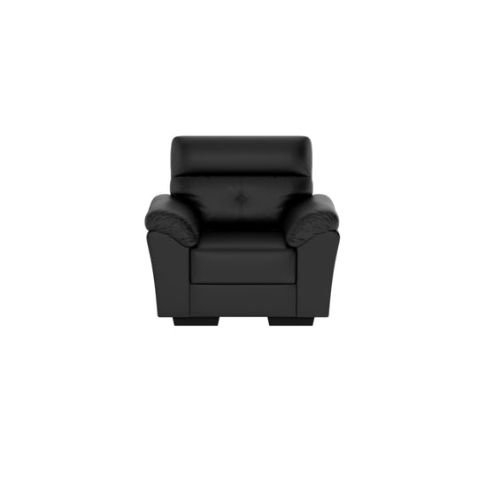 Henry Half Leather Cowhide 1 Seater Sofa
