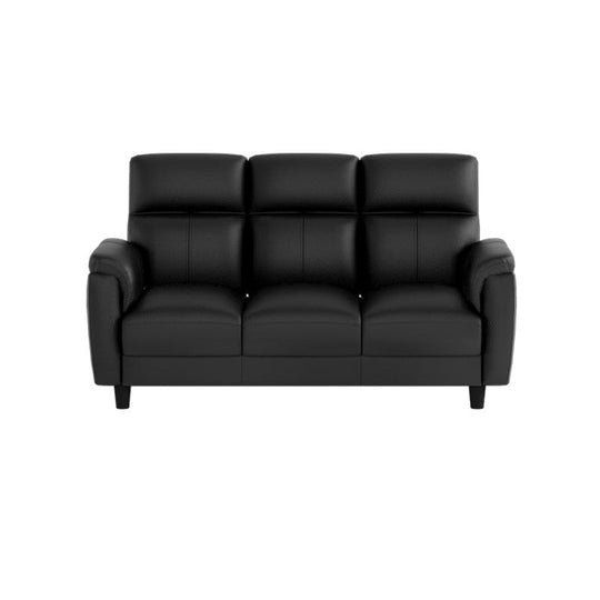 Helen Half Leather Cowhide 3 Seater Sofa