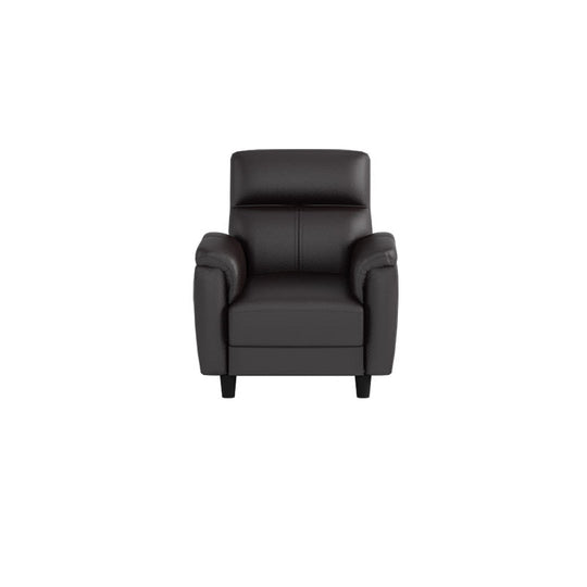 Helen Half Leather Cowhide 1 Seater Sofa