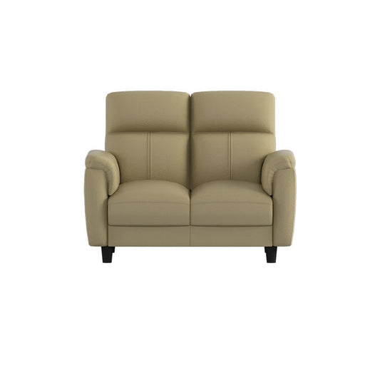 Helen Half Leather Cowhide 2 Seater Sofa