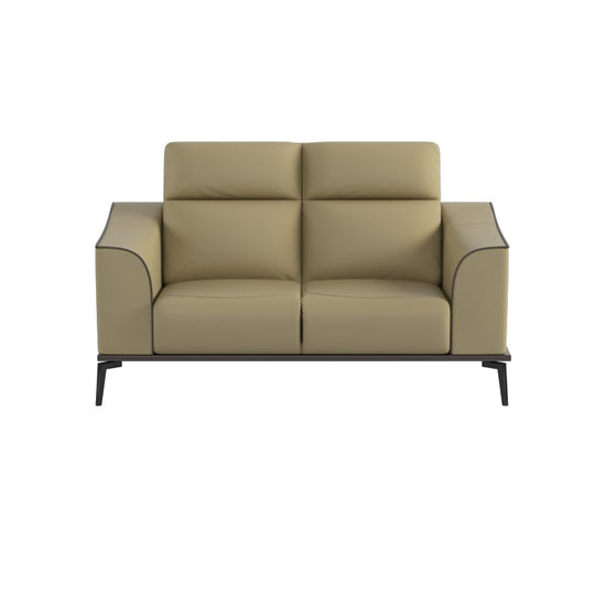 Gianna Half Leather Cowhide 2 Seater Sofa