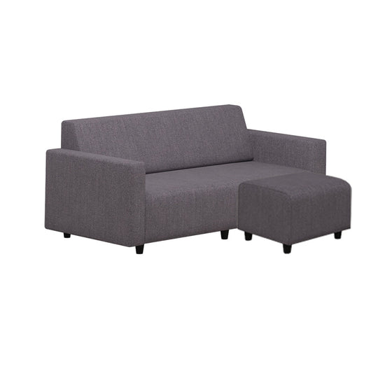 Luna Fabric 3 Seater + Stool Sofa