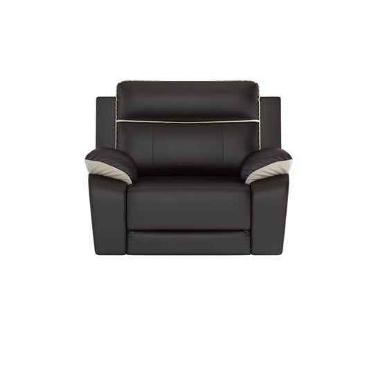 Nina Half Leather Cowhide 1 Seater Sofa