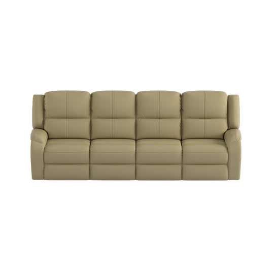 Alana Half Leather Cowhide 4 Seater Sofa