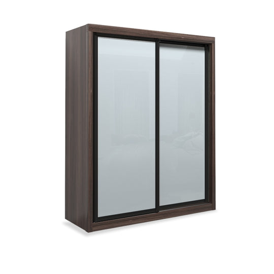 Kotto Modular Wardrobe with White Glass Chinnamon 6FT