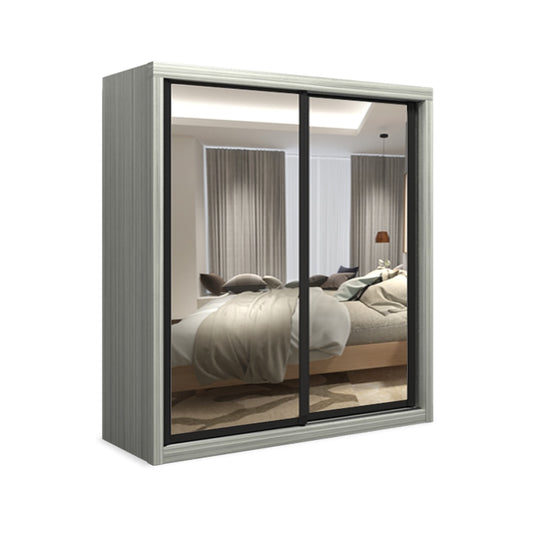 Kotto Modular Wardrobe Full Mirror White Wash 7FT