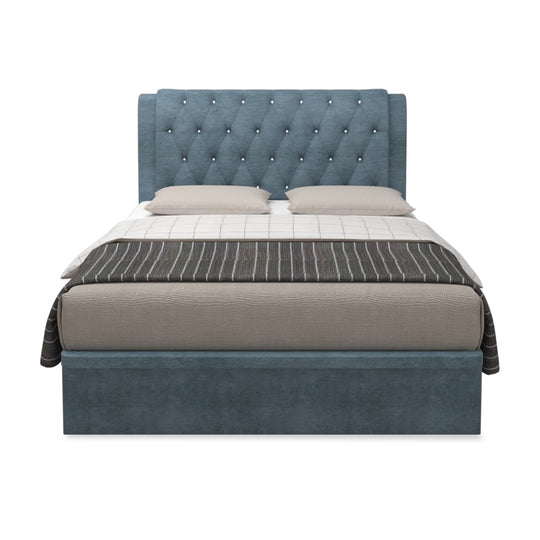 Hunter Velvet Fabric Storage Bed 14 Inch