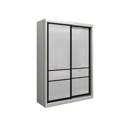 Cleo Series 5FT Wardrobe C (White Wash)