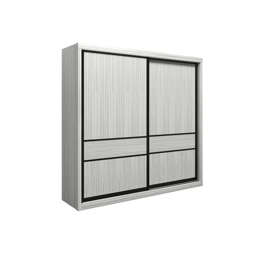 Cleo Series 7.5FT Wardrobe B (White Wash)