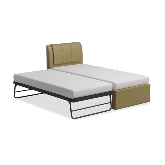 Princeton 3 in 1 Faux Leather Bed Frame With Trundle