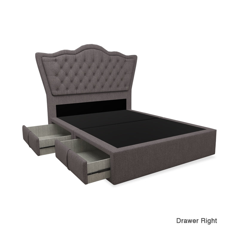 Drawable Bed Carvell Fabric Drawer Bed with Drawer Left / Right – Sofaandbed.sg