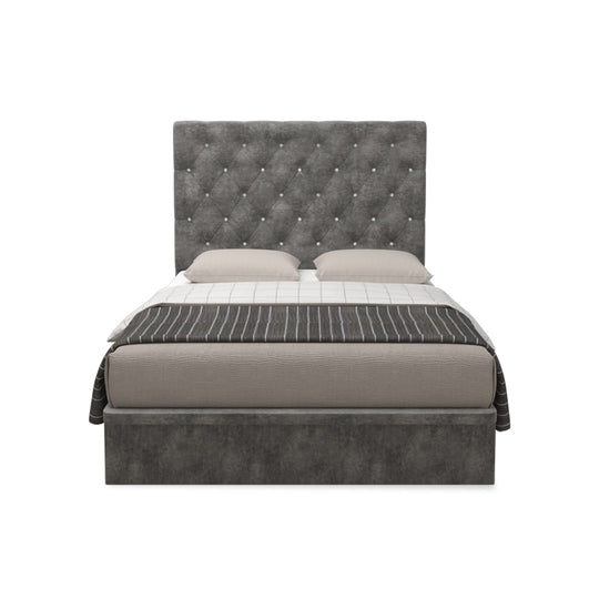 Ryder Velvet Fabric Storage Bed 14 Inch Model A