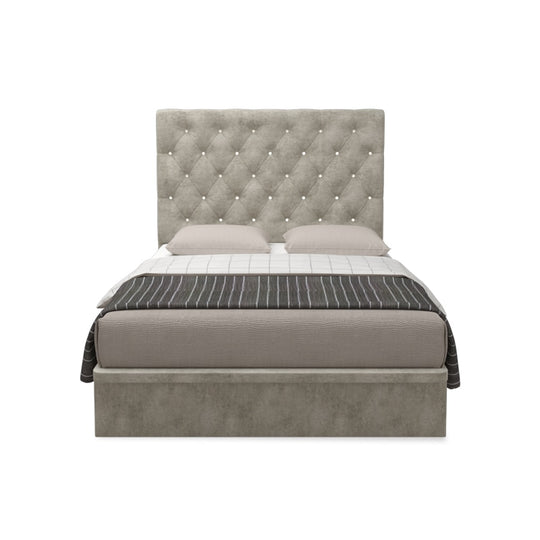 Ryder Velvet Fabric Storage Bed 16 Inch Model A