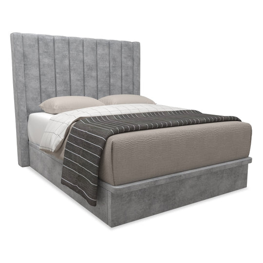 Jaxon Velvet Fabric Storage Bed 16 Inch Model B